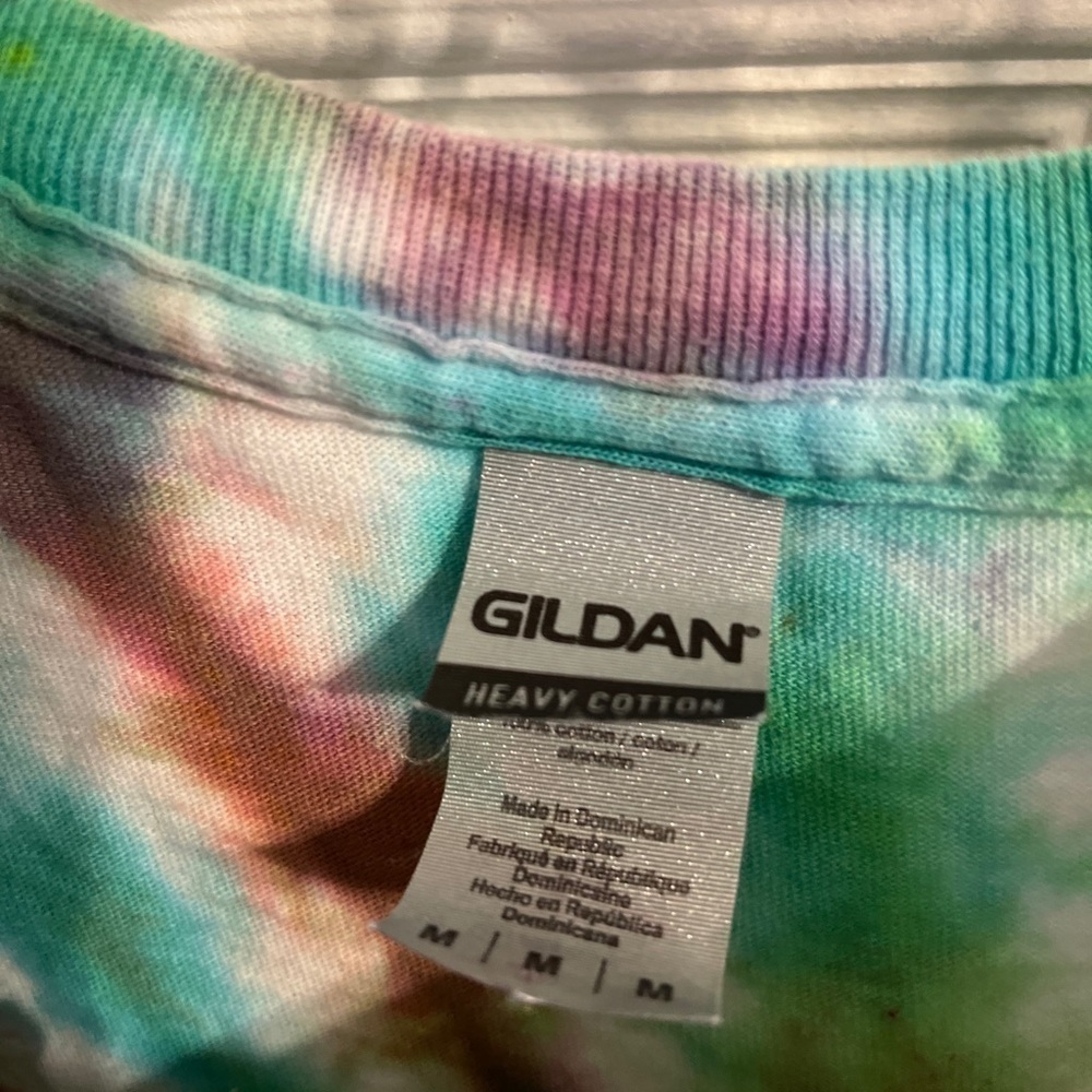 Grateful Dead T Shirt Medium Spiral Dancing Bears Tie Dye Rainbow - Picture 3 of 4